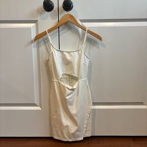 Altar'd State Cream Cutout Mini Dress